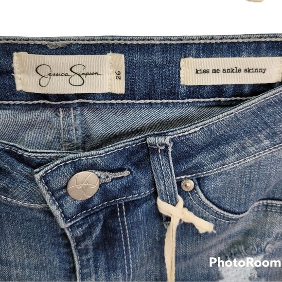 JESSICA‎ SIMPSON Kiss-Me Ankle Skinny Jeans SIZE 26 - Picture 7 of 14